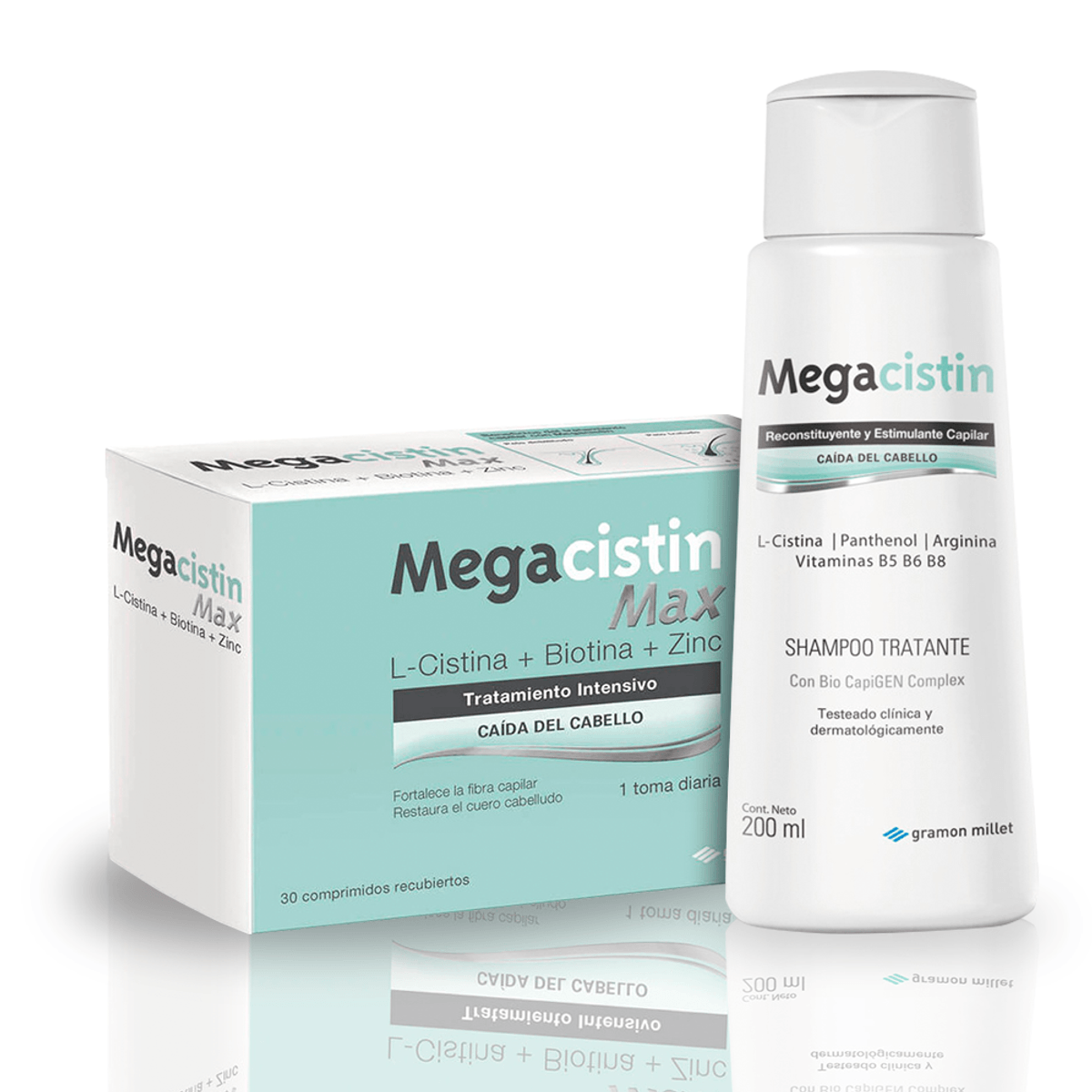 MEGACISTIN MAX X 30 COMPRIMIDOS + SHAMPOO DE REGALO