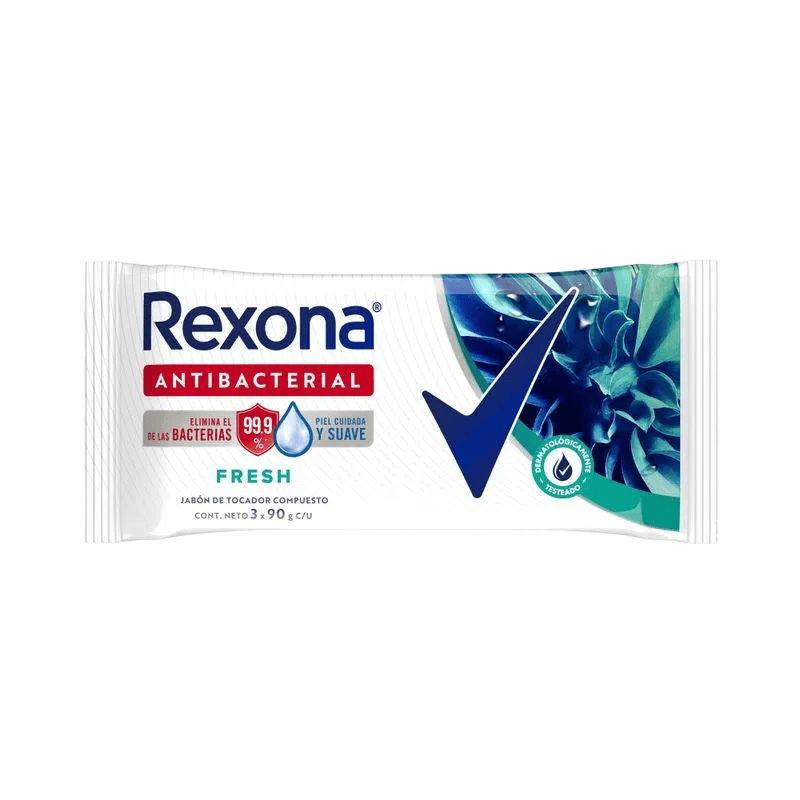 REXONA JABÓN ANTIBACTERIAL FRESH 3 X 90G