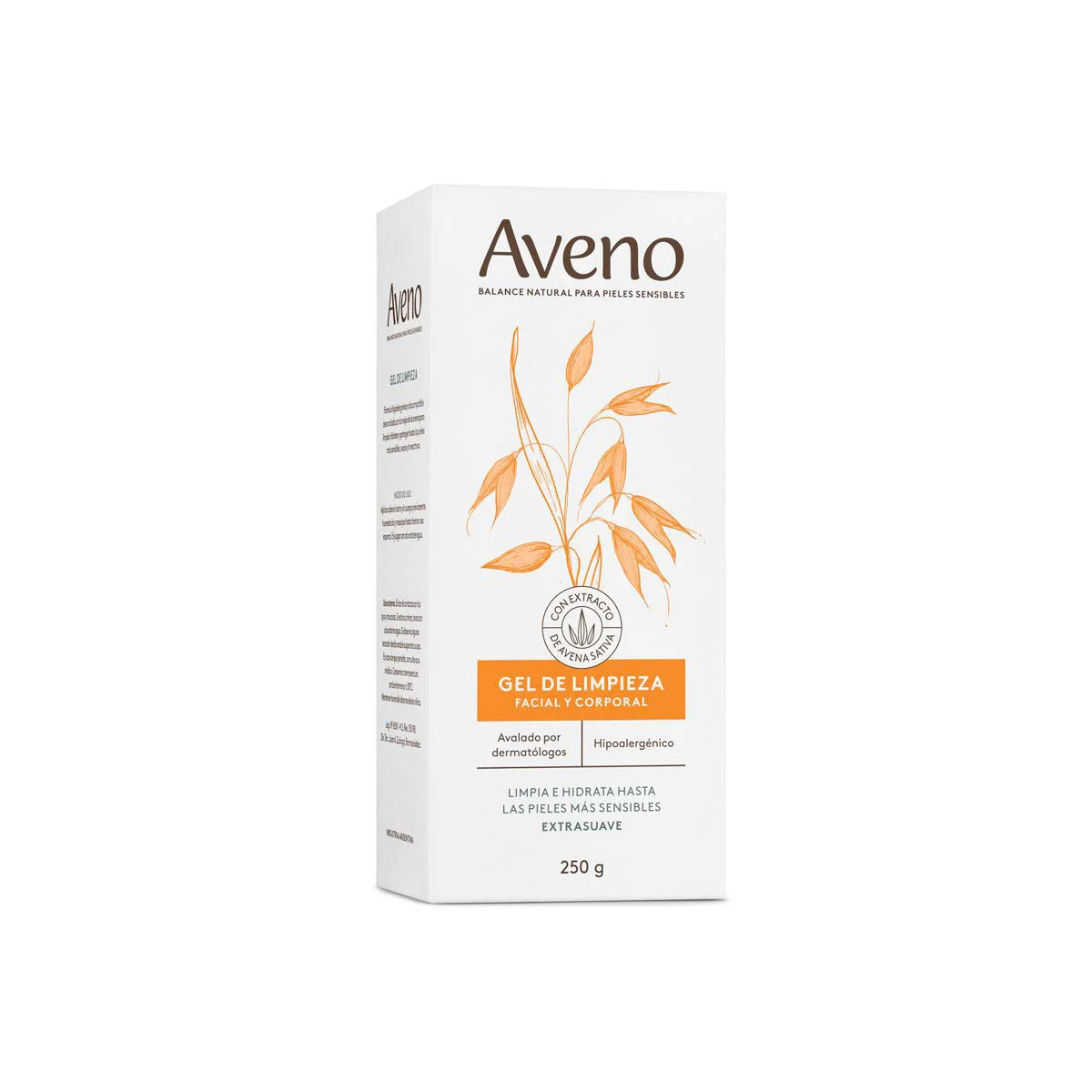 AVENO GEL LIMPIEZA FACIAL Y CORPORAL X250G